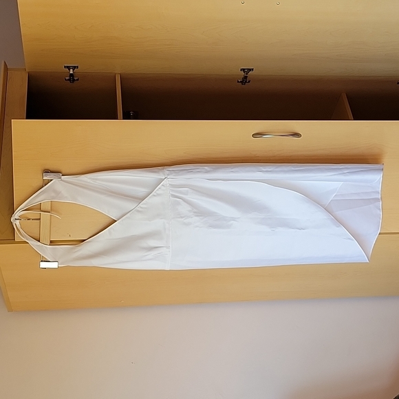 White Silk Halter Dress - Picture 5 of 7